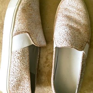 Vince leather slip on sneakers